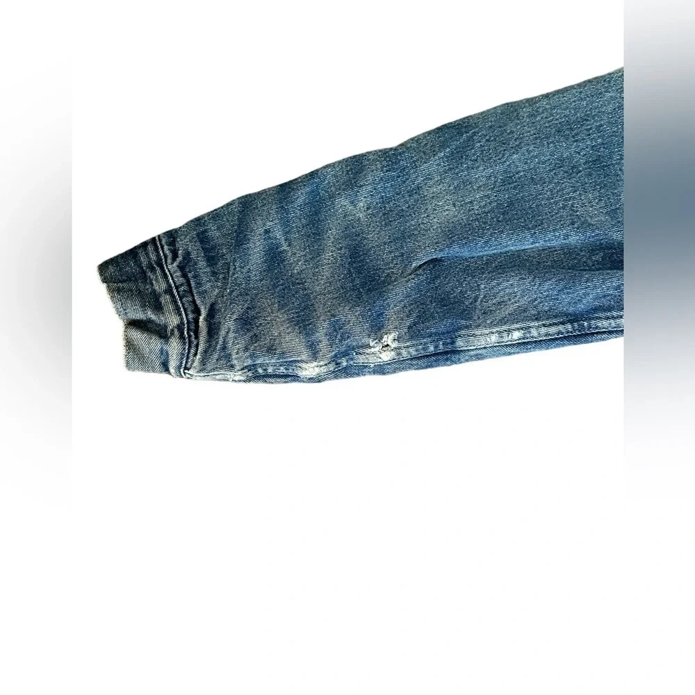 Vintage 70s Sears Roebucks Sherpa Denim Trucker Jean Jacket USA Size 38​ - Picture 4 of 12